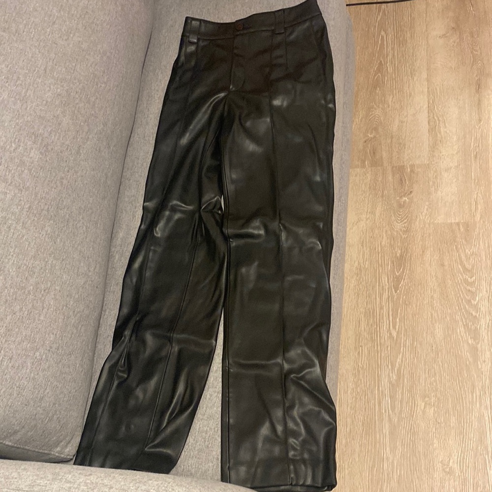 Black leather pants